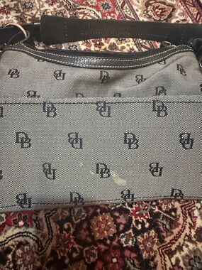 Dooney & Bourke Gray Canvas Tote with Black DB Monogram